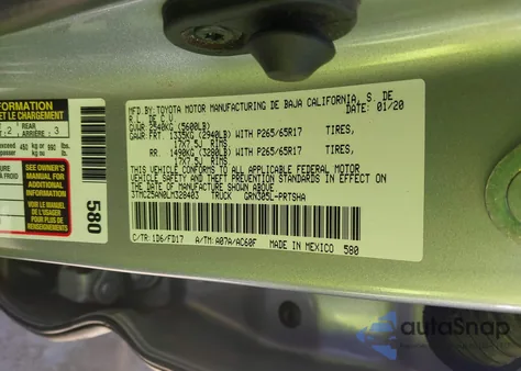 2020 Toyota Tacoma Trd Sport from USA, damaged, VIN 3TMCZ5AN0LM328403